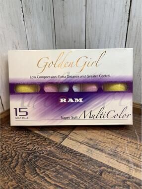 Ram Golden Girl Golf Ball Low Compression Extra Distance Multicolor 15 Balls NEW